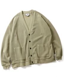 9.8oz ドライワッフルカーディガン