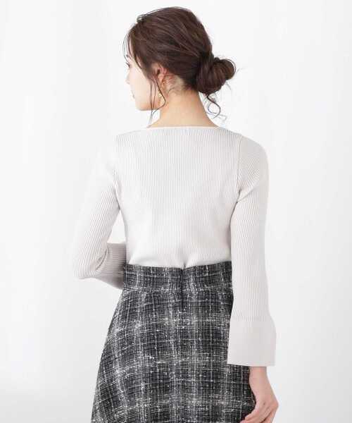 PROPORTION BODY DRESSING（プロポーションボディドレッシング）の「パールチェーンフレアースリーブニット / 1213170205（ニット/セーター・レディース・ブルー/ホワイト系その他/グレー・MEDIUM/SMALL）」の8枚目の写真