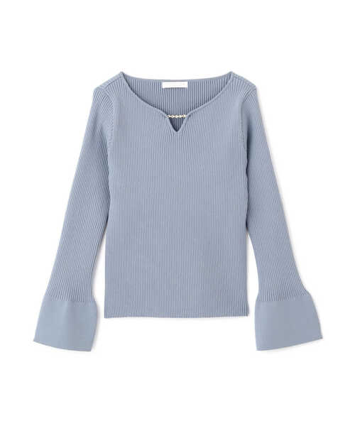 PROPORTION BODY DRESSING（プロポーションボディドレッシング）の「パールチェーンフレアースリーブニット / 1213170205（ニット/セーター・レディース・ブルー/ホワイト系その他/グレー・MEDIUM/SMALL）」の20枚目の写真