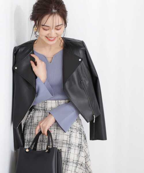 PROPORTION BODY DRESSING（プロポーションボディドレッシング）の「パールチェーンフレアースリーブニット / 1213170205（ニット/セーター・レディース・ブルー/ホワイト系その他/グレー・MEDIUM/SMALL）」の15枚目の写真