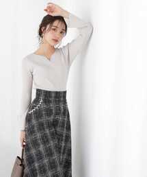 PROPORTION BODY DRESSING | パールチェーンフレアースリーブニット / 1213170205(ニット/セーター)