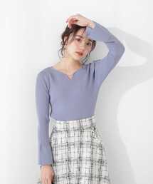 PROPORTION BODY DRESSING | パールチェーンフレアースリーブニット / 1213170205(ニット/セーター)