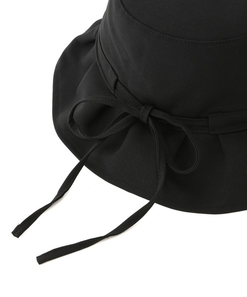 ROPE' PICNIC(ロペピクニック)の「リサイクルポリエステルバックリボンフリルハット(ハット・レディース・ブラック/ベージュ/ブルー系その他4・FREE)」の7枚目の写真