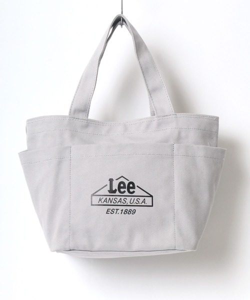 Lee(リー)の「Lee/リー キャンバス ハウスマーク ロゴ ミニトートバッグ/ランチバッグ(トートバッグ・レディース・ベージュ/ネイビー/オフホワイト/グレー/ブラック/カーキ・FREE)」の3枚目の写真