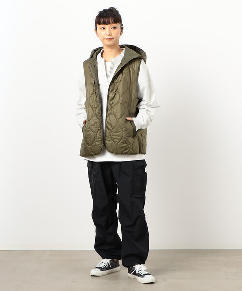 Purple&Yellow（パープルアンドイエロー）の「ナイロンタッサー ワイドカーゴパンツ（カーゴパンツ・メンズ・カーキ/ブラック・X-SMALL/MEDIUM/SMALL/LARGE）」の9枚目の写真