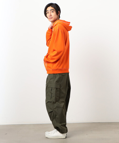 Purple&Yellow（パープルアンドイエロー）の「ナイロンタッサー ワイドカーゴパンツ（カーゴパンツ・メンズ・カーキ/ブラック・X-SMALL/MEDIUM/SMALL/LARGE）」の12枚目の写真