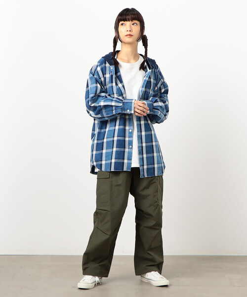 Purple&Yellow（パープルアンドイエロー）の「ナイロンタッサー ワイドカーゴパンツ（カーゴパンツ・メンズ・カーキ/ブラック・X-SMALL/MEDIUM/SMALL/LARGE）」の14枚目の写真