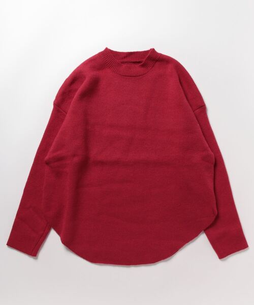LOPASS(ロパス)の「オーバーサイズニットトップス(ニット/セーター・レディース・ワイン/グレイッシュベージュ/ピンク/ブラック/ホワイト・M)」の7枚目の写真