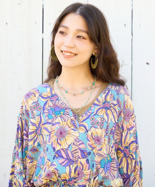 チャイハネ（チャイハネ）の「【チャイハネ】ライリフープピアス（ピアス（両耳用）・レディース・カーキ/ナチュラル・FREE）」の8枚目の写真