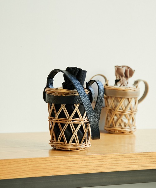 GALLARDAGALANTE(ガリャルダガランテ)の「【Flea Store Vegetal】ラタンかごバッグ/Willow(かごバッグ・レディース・ブラック/グレイッシュベージュ・FREE)」の2枚目の写真