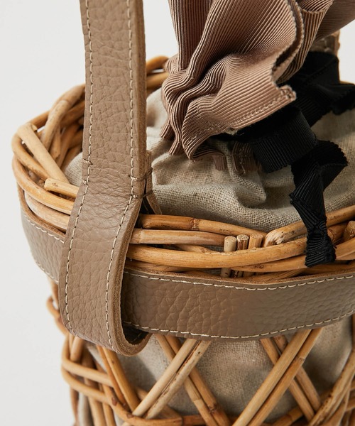 GALLARDAGALANTE(ガリャルダガランテ)の「【Flea Store Vegetal】ラタンかごバッグ/Willow(かごバッグ・レディース・ブラック/グレイッシュベージュ・FREE)」の12枚目の写真