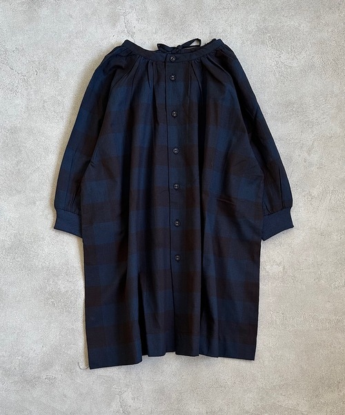 A BOND（アボンド）の「先染め2WAYワンピース(90～150cm)（ワンピース・キッズ・ブルー/オレンジ/チャコール・90/100/110/120/130/140/150）」の4枚目の写真