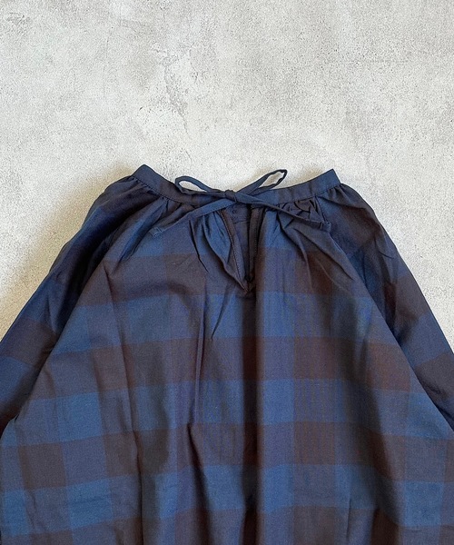 A BOND（アボンド）の「先染め2WAYワンピース(90～150cm)（ワンピース・キッズ・ブルー/オレンジ/チャコール・90/100/110/120/130/140/150）」の5枚目の写真