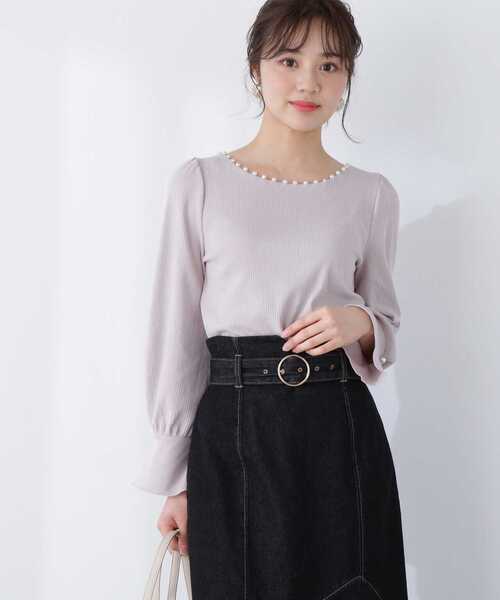 PROPORTION BODY DRESSING（プロポーションボディドレッシング）の「パールテレコカットソー / 1213160300（Tシャツ/カットソー・レディース・ダークグレー/グレー/オフホワイト・MEDIUM/SMALL）」の20枚目の写真