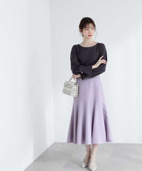 PROPORTION BODY DRESSING（プロポーションボディドレッシング）の「パールテレコカットソー / 1213160300（Tシャツ/カットソー・レディース・ダークグレー/グレー/オフホワイト・MEDIUM/SMALL）」の9枚目の写真