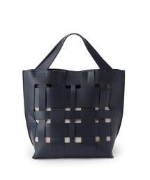 INDIVI | 【2WAY/キャンバスバッグ付き】編み込み合皮バッグ(トートバッグ)