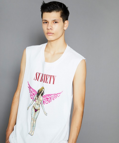 Subciety（サブサエティ）の「CUT OFF TANK TOP（タンクトップ