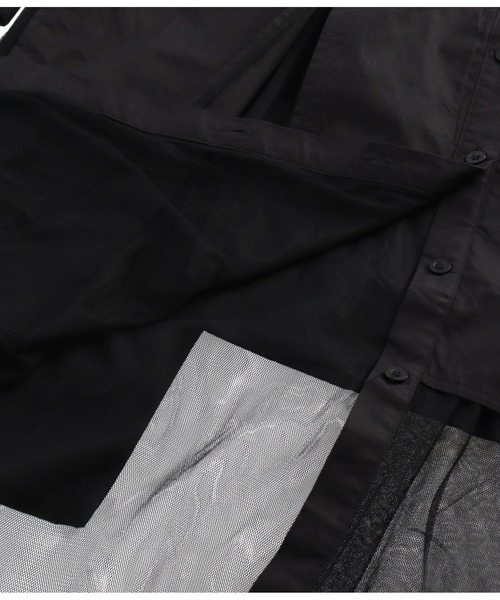 LATINA（ラティーナ）の「レイヤード風チュールヘムロングシャツ（シャツ/ブラウス・レディース・ブラック/ホワイト・FREE）」の18枚目の写真