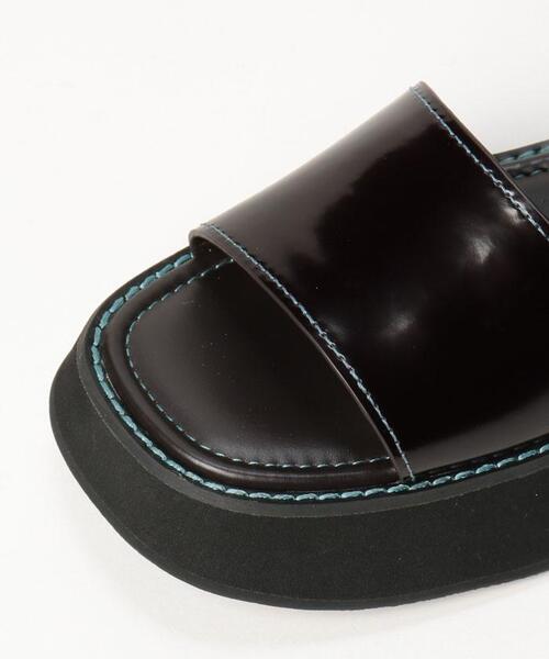 LANVIN en Bleu（ランバンオンブルー）の「レザーステッチサンダル（サンダル・レディース・ダークブラウン/ブラック・L/M/S）」の10枚目の写真