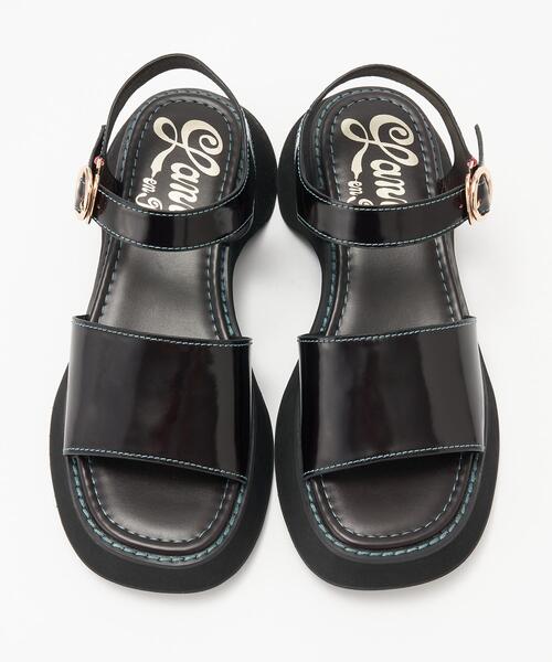 LANVIN en Bleu（ランバンオンブルー）の「レザーステッチサンダル（サンダル・レディース・ダークブラウン/ブラック・L/M/S）」の12枚目の写真