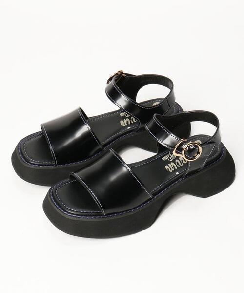 LANVIN en Bleu（ランバンオンブルー）の「レザーステッチサンダル（サンダル・レディース・ダークブラウン/ブラック・L/M/S）」の20枚目の写真