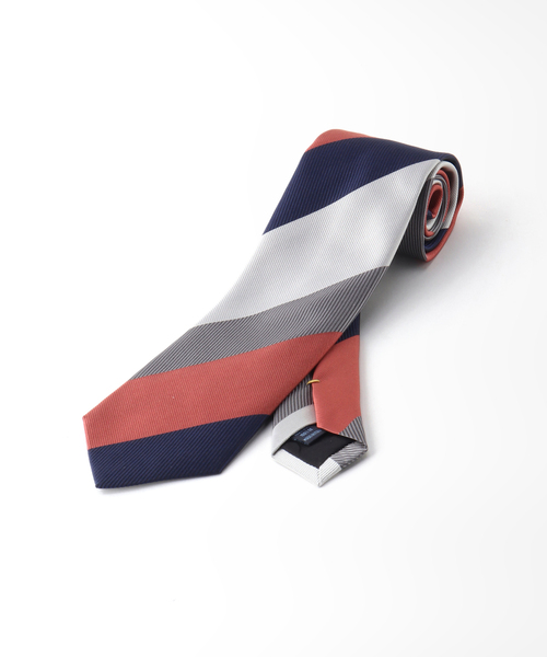 FRANCO BASSI（フランコバッシ）の「【FRANCO BASSI / フランコ バッシ】レップストライプタイ（ネクタイ・メンズ・シャーベット/グリーン/コバルトブルー・FREE）」の6枚目の写真