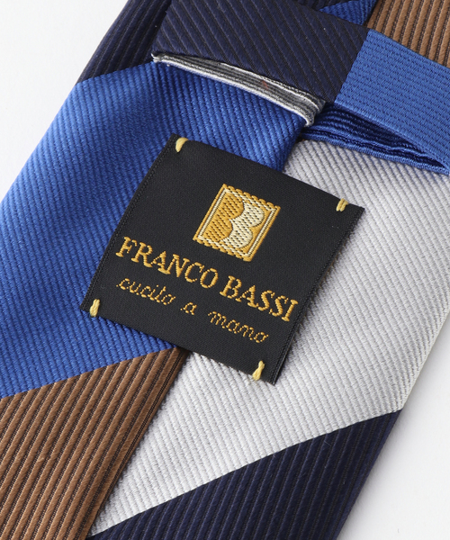 FRANCO BASSI（フランコバッシ）の「【FRANCO BASSI / フランコ バッシ】レップストライプタイ（ネクタイ・メンズ・シャーベット/グリーン/コバルトブルー・FREE）」の7枚目の写真
