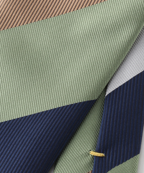 FRANCO BASSI（フランコバッシ）の「【FRANCO BASSI / フランコ バッシ】レップストライプタイ（ネクタイ・メンズ・シャーベット/グリーン/コバルトブルー・FREE）」の9枚目の写真