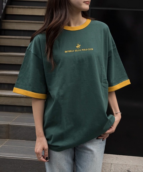 BEVERLY HILLS POLO CLUB（ビバリーヒルズポロクラブ）の「【BEVERLY HILLS POLO CLUB】ワンポイントPOLOビンテージ刺繍半そでTシャツ 32785420/32785421（Tシャツ/カットソー・メンズ・ブラック系その他2/グリーン/ネイビー/ホワイト/ホワイト系その他3/マスタード/その他2/その他3/マルチ/ホワイト系その他2/その他4/ブラック・M/L/LL）」の10枚目の写真