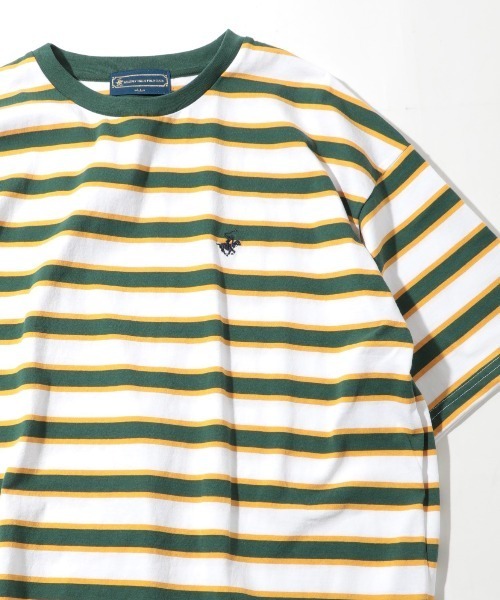 BEVERLY HILLS POLO CLUB（ビバリーヒルズポロクラブ）の「【BEVERLY HILLS POLO CLUB】ワンポイントPOLOビンテージ刺繍半そでTシャツ 32785420/32785421（Tシャツ/カットソー・メンズ・ブラック系その他2/グリーン/ネイビー/ホワイト/ホワイト系その他3/マスタード/その他2/その他3/マルチ/ホワイト系その他2/その他4/ブラック・M/L/LL）」の6枚目の写真