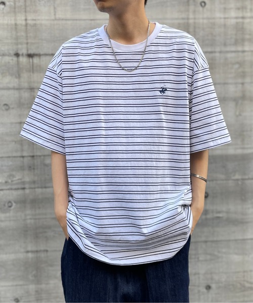 BEVERLY HILLS POLO CLUB（ビバリーヒルズポロクラブ）の「【BEVERLY HILLS POLO CLUB】ワンポイントPOLOビンテージ刺繍半そでTシャツ 32785420/32785421（Tシャツ/カットソー・メンズ・ブラック系その他2/グリーン/ネイビー/ホワイト/ホワイト系その他3/マスタード/その他2/その他3/マルチ/ホワイト系その他2/その他4/ブラック・M/L/LL）」の9枚目の写真