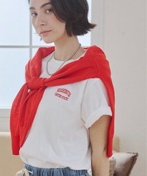 ANGIE | ワンポイント 刺繍 ロゴ Tシャツ(半袖)(Tシャツ/カットソー)