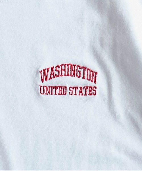 ANGIE（アンジー）の「ワンポイント 刺繍 ロゴ Tシャツ（半袖）（Tシャツ/カットソー・レディース・ネイビー/ロイヤルブルー/ホワイト/ブラック/ライトピンク/レッド/ホワイト×レッド/ホワイト系その他・X-LARGE/MEDIUM/LARGE/SMALL）」の16枚目の写真