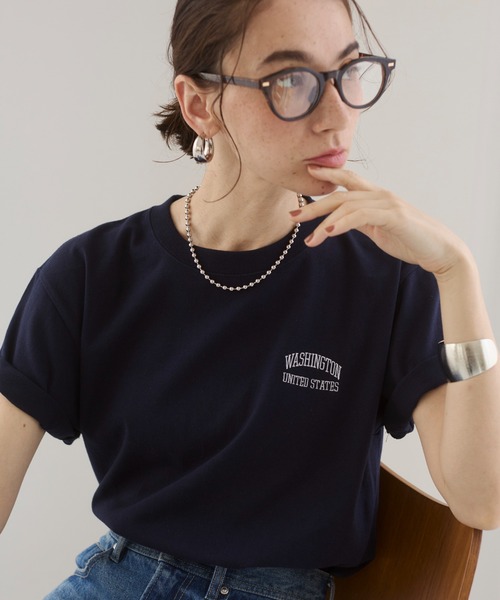 XLARGE 胸元ワンポイント 半袖Ｔシャツ 反転ロゴ コーデしやすい CONVERSE/コンバース ロゴワンポイント クルーネック半袖Tシャツ