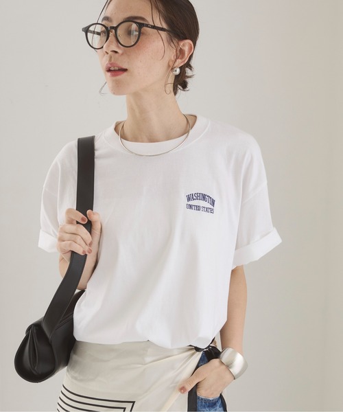 セール】ワンポイント 刺繍 ロゴ Tシャツ（半袖）（Tシャツ