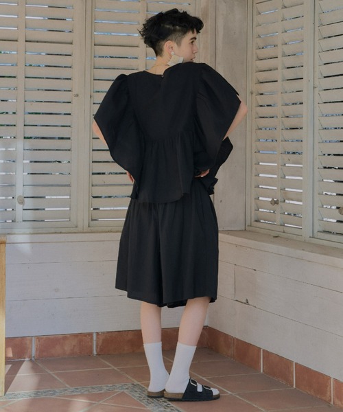 manana suerte(マニャーナスエルテ)の「短すぎない大人丈 コットンリネンショートパンツ(その他パンツ・レディース・イエロー/ブラック/ボルドー・FREE)」の12枚目の写真