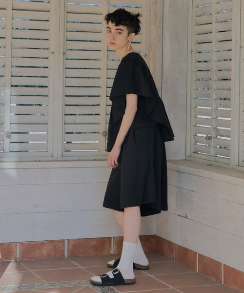 manana suerte(マニャーナスエルテ)の「短すぎない大人丈 コットンリネンショートパンツ(その他パンツ・レディース・イエロー/ブラック/ボルドー・FREE)」の10枚目の写真