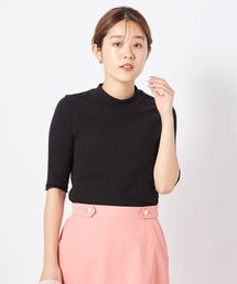 NOLLEY’S | シアーボトルネック5分袖プルオーバーカットソー(Tシャツ/カットソー)