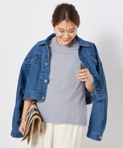 NOLLEY’S（ノーリーズ）の「シアーボトルネック5分袖プルオーバーカットソー（Tシャツ/カットソー・レディース・グレイッシュベージュ/ブラック/オフホワイト/グレイッシュブルー・38）」の9枚目の写真