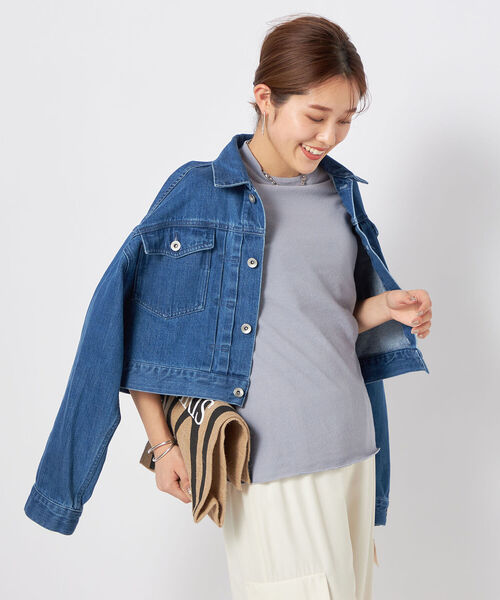 NOLLEY’S（ノーリーズ）の「シアーボトルネック5分袖プルオーバーカットソー（Tシャツ/カットソー・レディース・グレイッシュベージュ/ブラック/オフホワイト/グレイッシュブルー・38）」の10枚目の写真