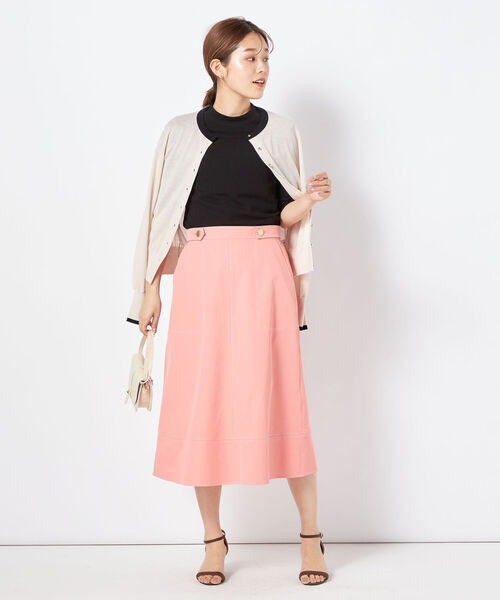 NOLLEY’S（ノーリーズ）の「シアーボトルネック5分袖プルオーバーカットソー（Tシャツ/カットソー・レディース・グレイッシュベージュ/ブラック/オフホワイト/グレイッシュブルー・38）」の20枚目の写真