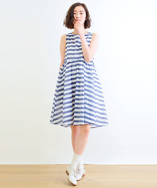 キャベジスアンドローゼスcabbages&rosesリネン100%ワンピース