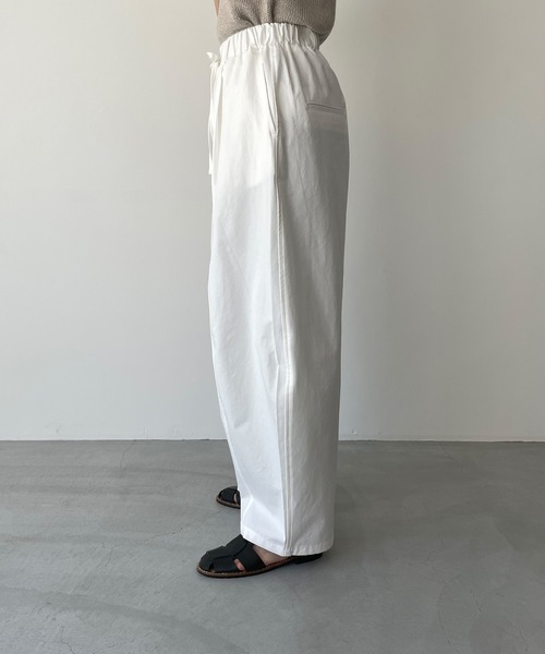 El mar（エルマール）の「El mar(エルマール) コットンカーブイージーパンツ（その他パンツ・レディース・ホワイト/チャコールグレー・ONE SIZE）」の10枚目の写真