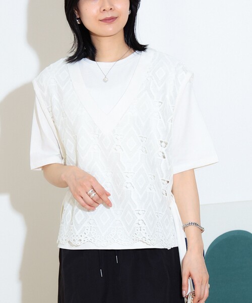 レースベスト プルオーバー セット（セットアイテム）（Tシャツ