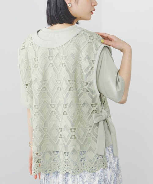 tシャツ レースベスト プルオーバー セット（セットアイテム） レディース BEAMS HEART tシャツ レースベスト プルオーバー セット（セット