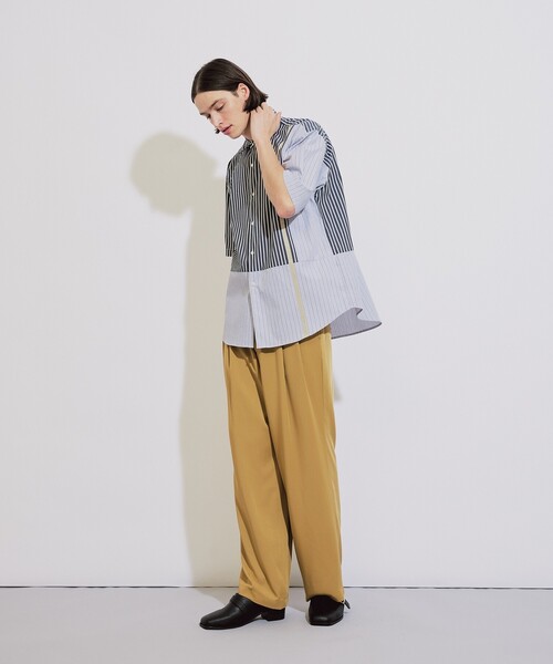 tk.TAKEO KIKUCHI（ティーケータケオキクチ）の「◆ストライプハーフ＆ハーフ半袖シャツ（シャツ/ブラウス・メンズ・ブルー系1/グレー系1・01/02/03）」の16枚目の写真