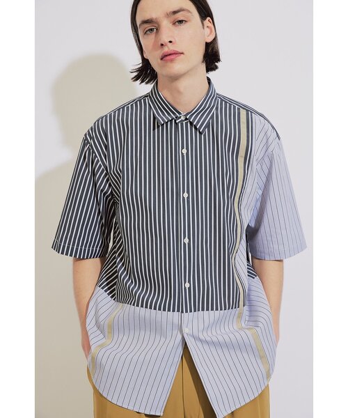 tk.TAKEO KIKUCHI（ティーケータケオキクチ）の「◆ストライプハーフ＆ハーフ半袖シャツ（シャツ/ブラウス・メンズ・ブルー系1/グレー系1・01/02/03）」の18枚目の写真