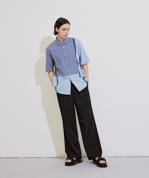 tk.TAKEO KIKUCHI（ティーケータケオキクチ）の「◆ストライプハーフ＆ハーフ半袖シャツ（シャツ/ブラウス・メンズ・ブルー系1/グレー系1・01/02/03）」の21枚目の写真