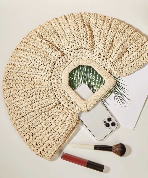 CORNERS（コーナーズ）の「ハーフムーンかごバッグ（かごバッグ・レディース・ベージュ/キャメル/ブラック・FREE）」の11枚目の写真