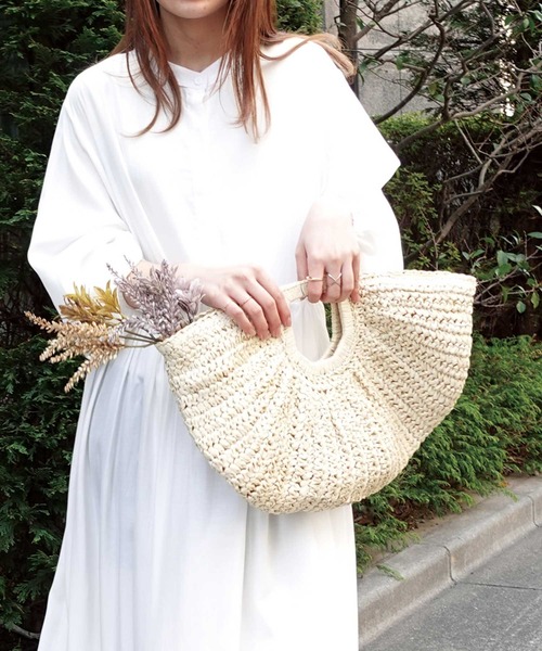 CORNERS（コーナーズ）の「ハーフムーンかごバッグ（かごバッグ・レディース・ベージュ/キャメル/ブラック・FREE）」の22枚目の写真